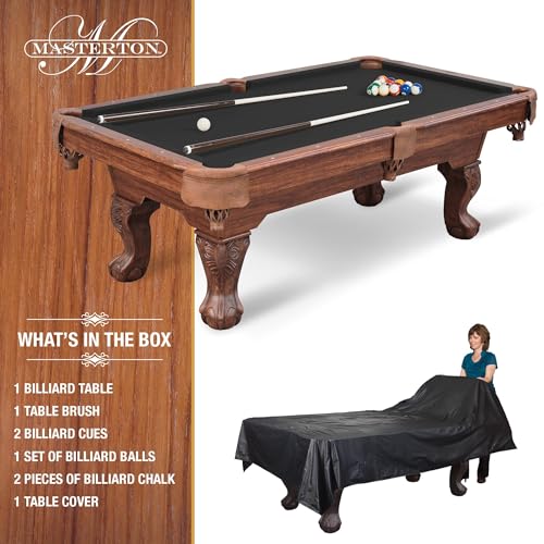 Image of EastPoint Sports Masterton 2.0 Billiard Bar-Size Pool Table 87 Inch - Perfect for Family Game Room