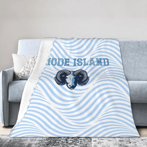 Uri University of Rhode Island Rams Blanket Large Luxury Fleece Soft Anti-Static Anti-Pilling Flannel Bed Blanket