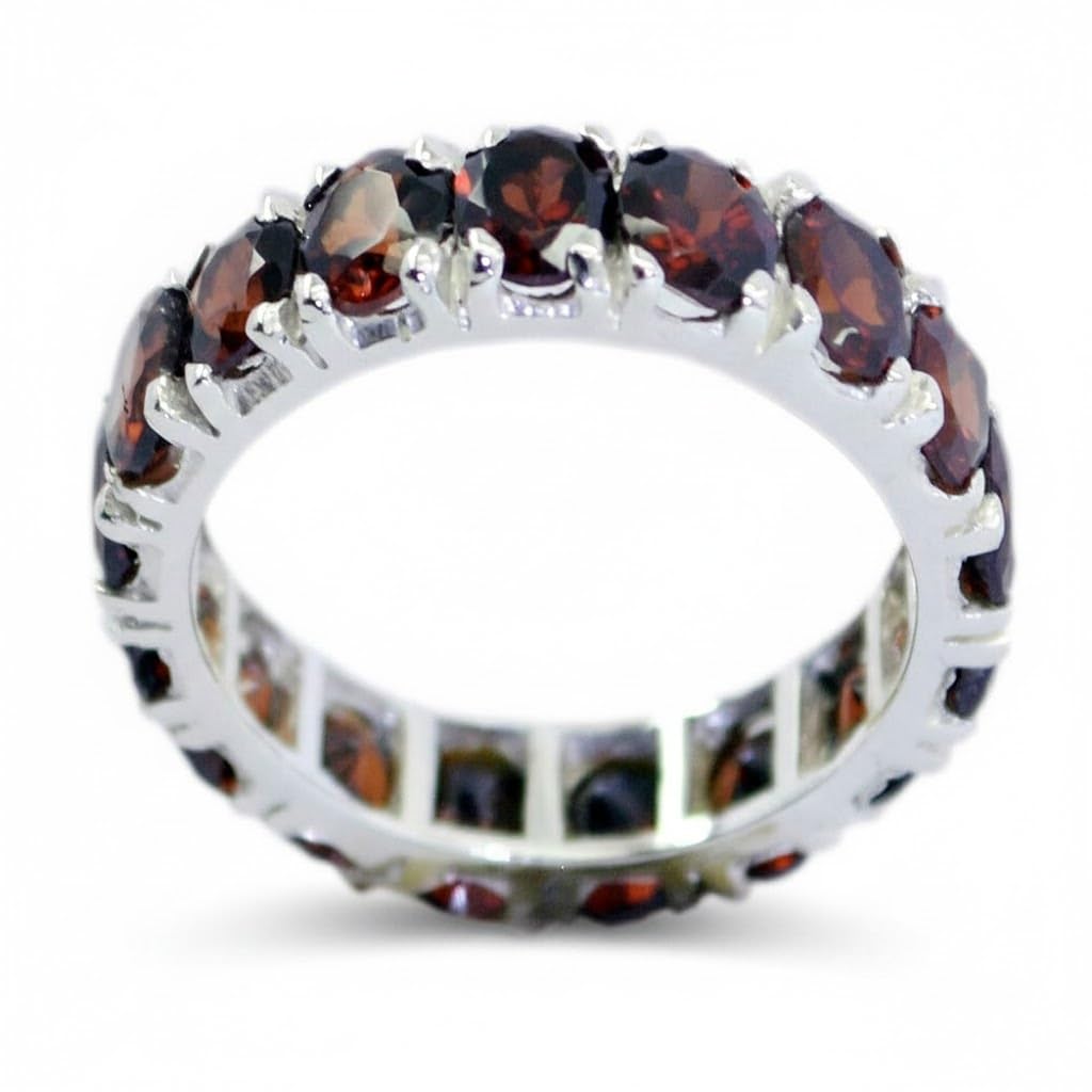 55Carat Choose Your Color Natural Gemstone Sterling Silver Band Ring Birthstone Friendship Love Size 5-13