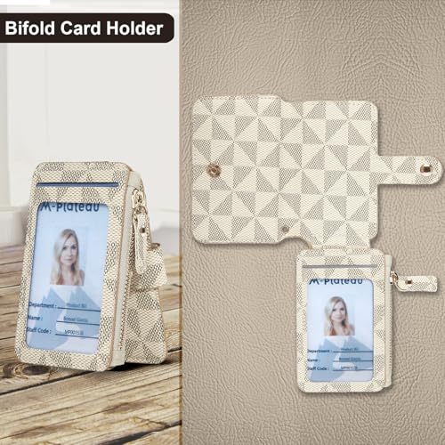 M-Plateau Card Cases, Leather Card & ID Cases,Credit Card Holder Wallet Small Card Case Wallet: Wallet Women Small Premium PU Leather, Slim Wallet for Travelling (off White)3