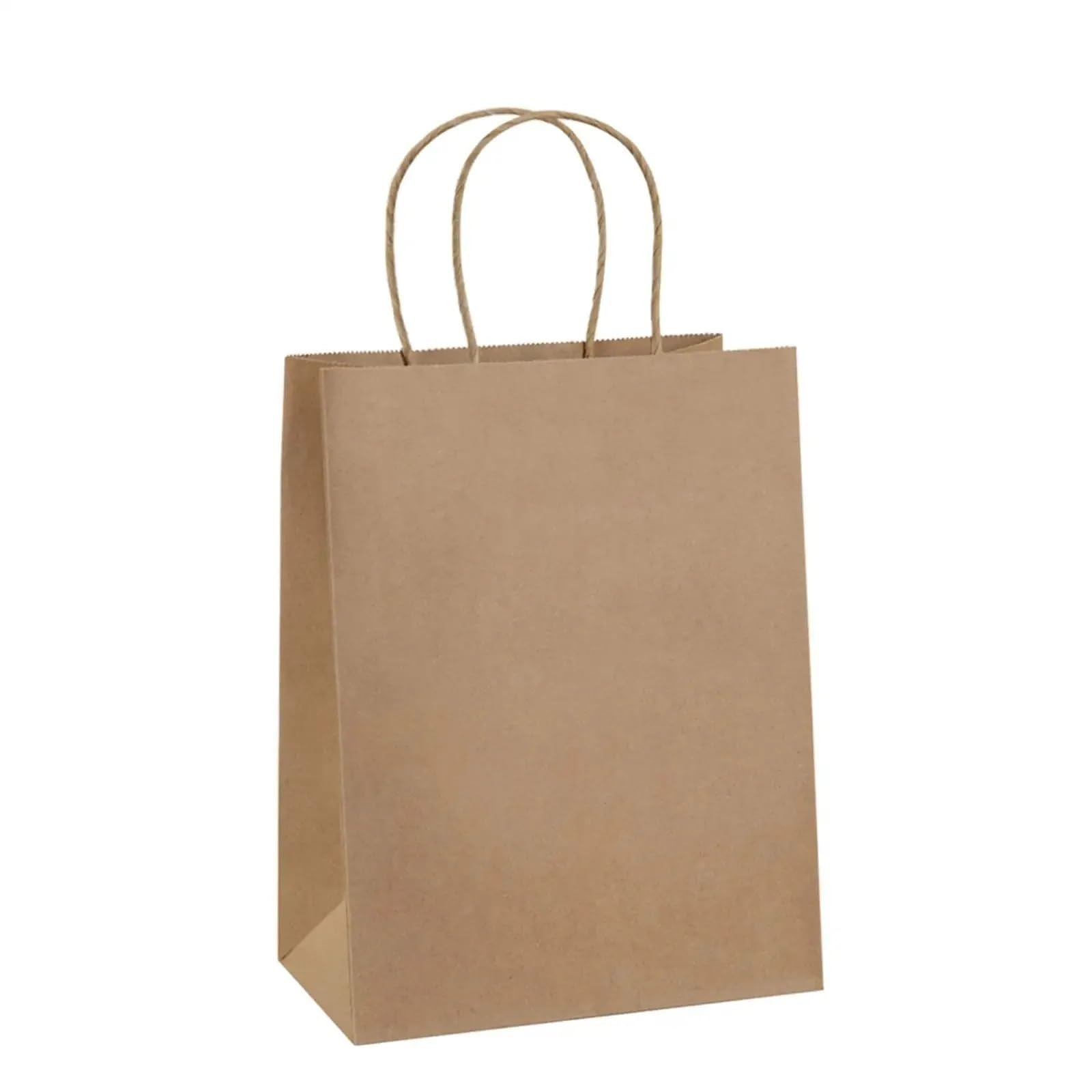 Sacchetti Carta Kraft Borse di carta kraft marrone con manico, borse for bomboniere for feste compleanno e matrimonio, for piccole for la spesa(WHITE,13 x 7 x 14.5CM)