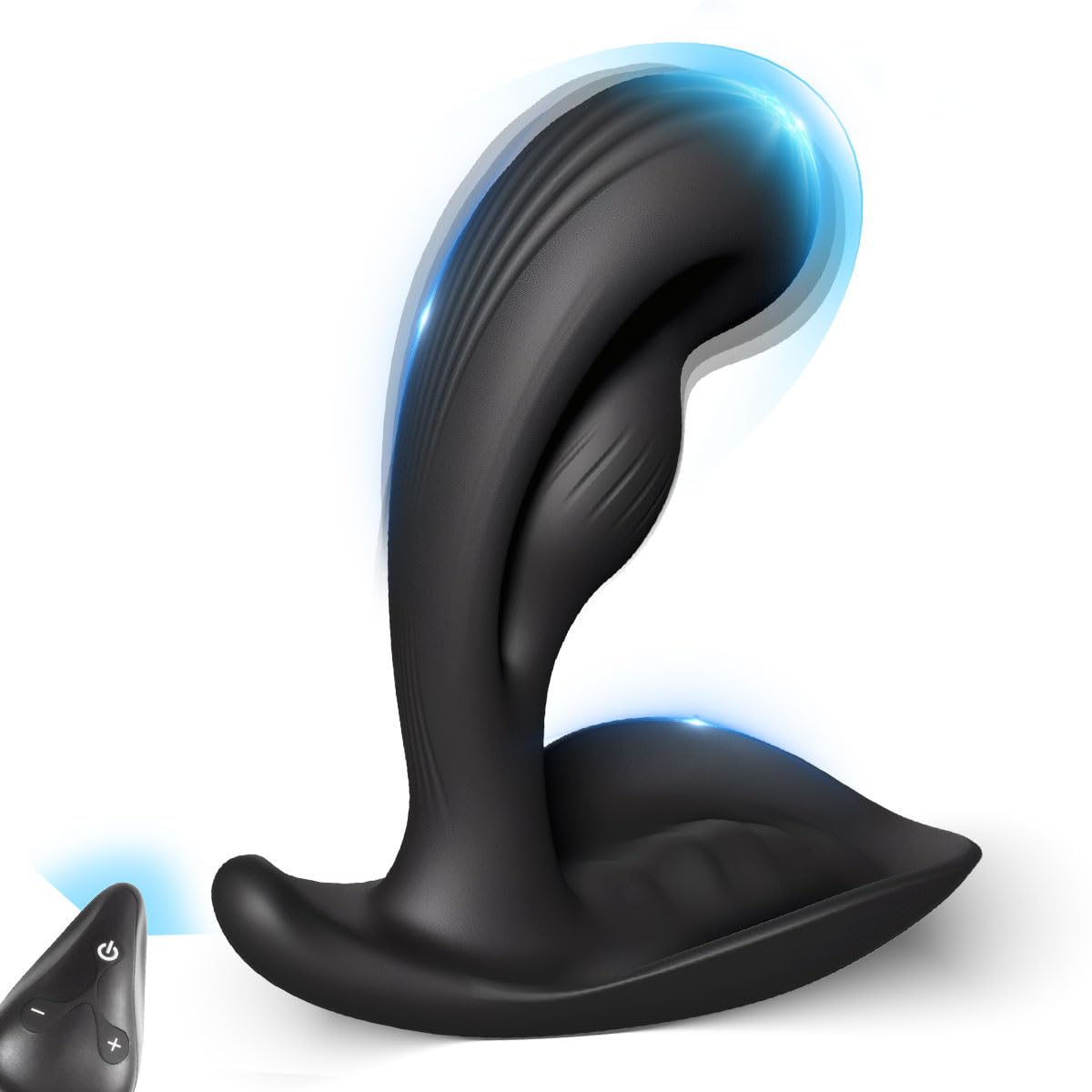 Remote Control Silicone Prostrate Massage Kit with Water Resistant Play in Anywhere You Like Black for Man Rechargeable