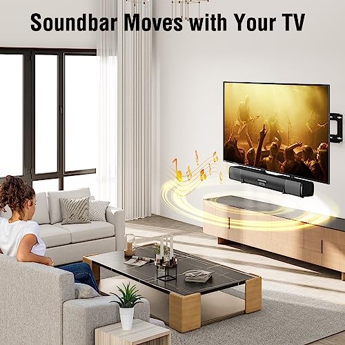 ELIVED Soundbar Mount Under TV, Sound Bar TV Mounting Bracket with 6.5