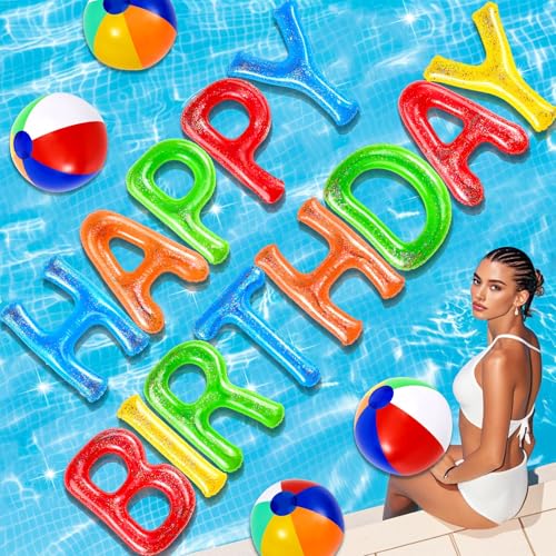 Sumind 20''Happy Birthday Floating Pool Letters, Colorful - image 1