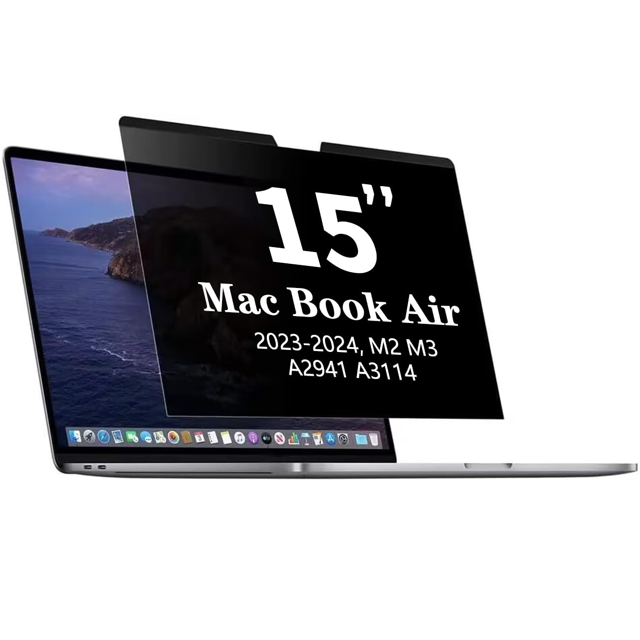 Filtro Magnetico per la Privacy per MacBook PRO da 15 Pollici (2016-2019), Protezione dallo spionaggio, antiglare, Pellicola Protettiva per la Privacy per MacBook PRO da 15 Pollici (A1707, A1990)