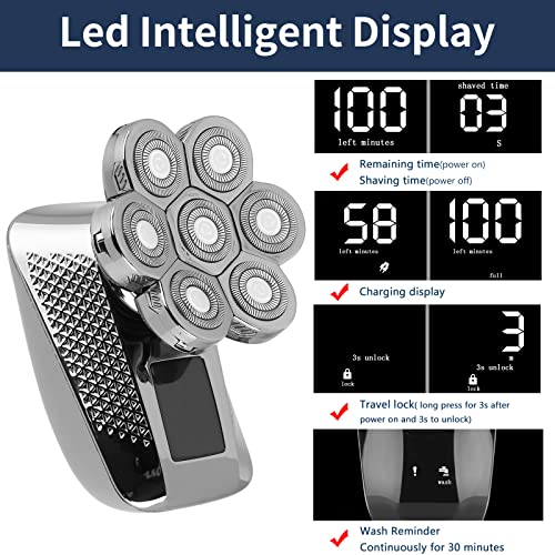 Brakorers 6 in 1 Rasierer Herren Elektrisch IPX7 Wasserdichter Haarschneider Bartschneider Herren… - Image 7