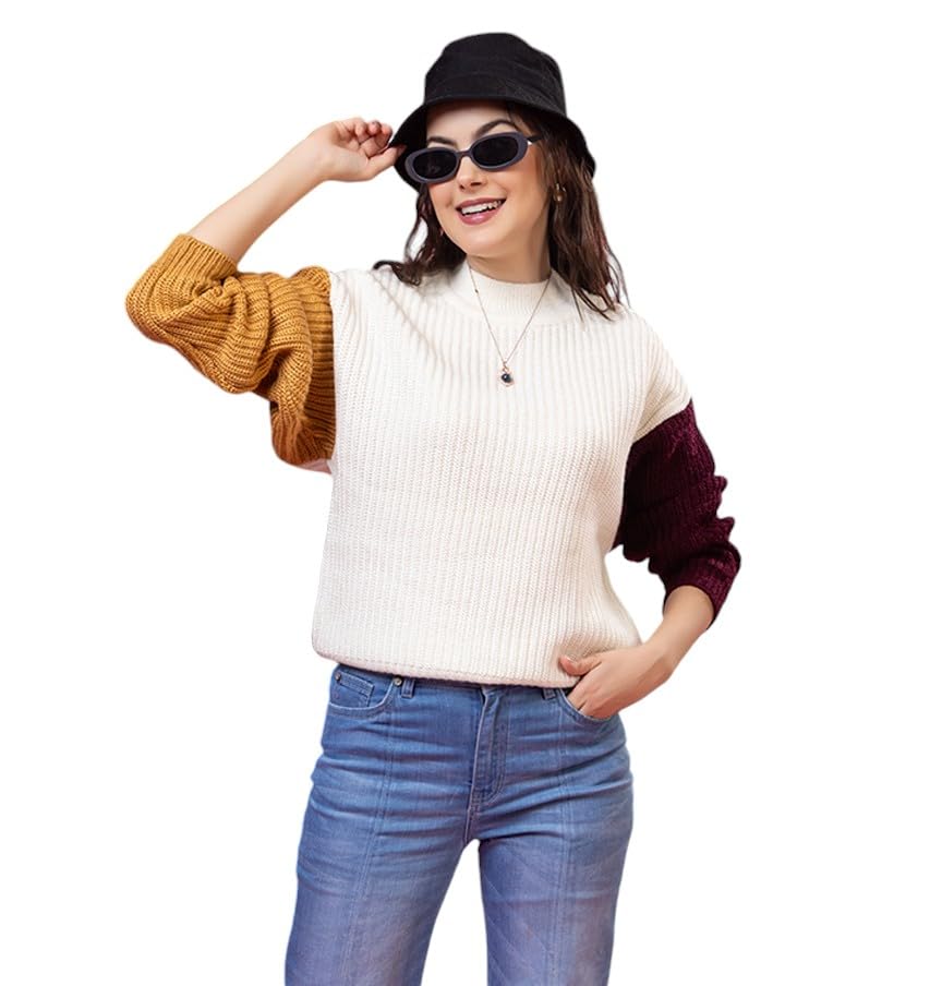 style dusk Women's Round Neck Pure Wool Multicolor Winter Wear Sweater | Full Sleeve | Stylish Comfort Fit for The Winter Season-picture-45