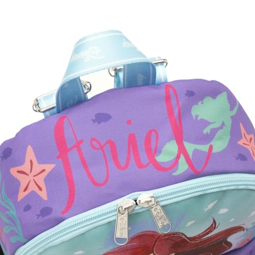 Little Mermaid Mini Backpack for Kids Set - Bundle with 13” Ariel Bag with Front Pocket and Water Bottle | Little Mermaid Backpack Purse4