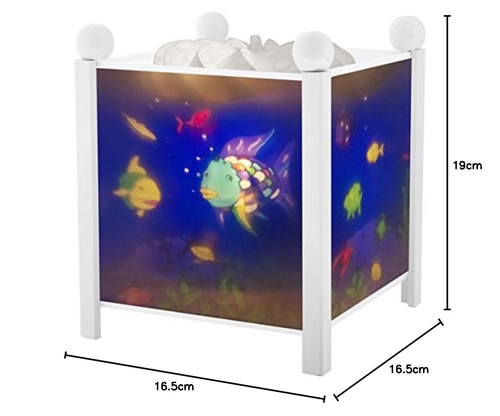 Trousselier Nachtlampe, Snowshoe Pair 12 V „Magic Lantern Rainbow Fish 4366, Weiß
