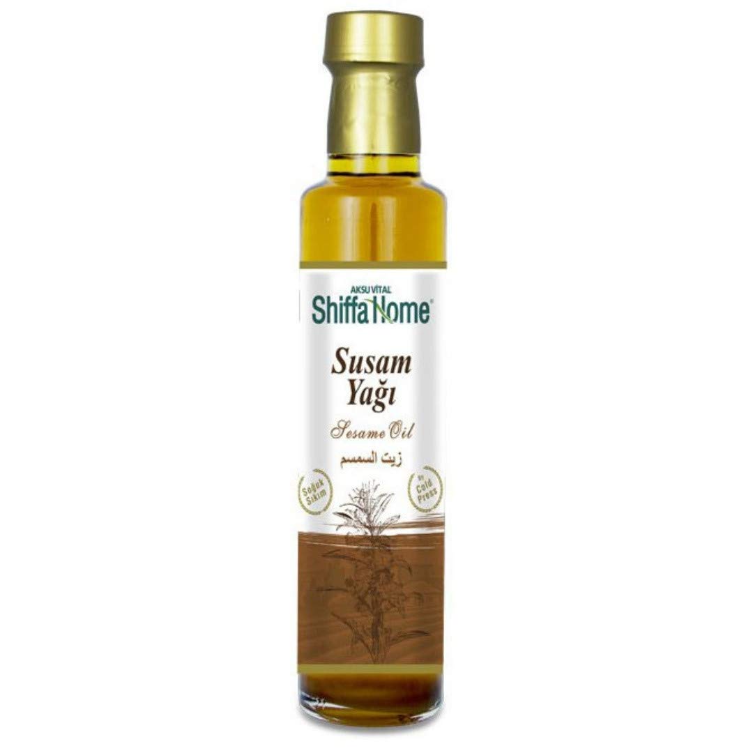 Shiffa Home Susam Yağı 250 Ml | Soğuk Sıkım%100 Doğal Saf Bitkisel Yağ | Omega, Vitamin ve Mineral Açısından Zengin | Cilt ve Saç Bakım Yağı | Masaj, Mutfak ve Aromaterapi Kullanımı