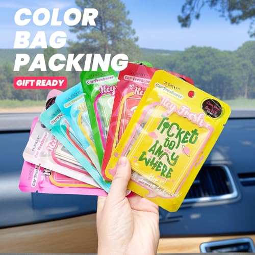 Image of Car Freshie Positive Quote Scent for Car Air Fresheners Hanging for Decoration & Home Decor 7 Pack