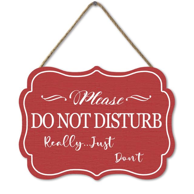 Ymaotrade Do Not Disturb Door Hanger Sign, Rustic Wood Meeting Sign for Office Door Meeting Room Home Study Law Firms Hotels Clinics, My Door is Always Open Except Right Now 10.8×8"