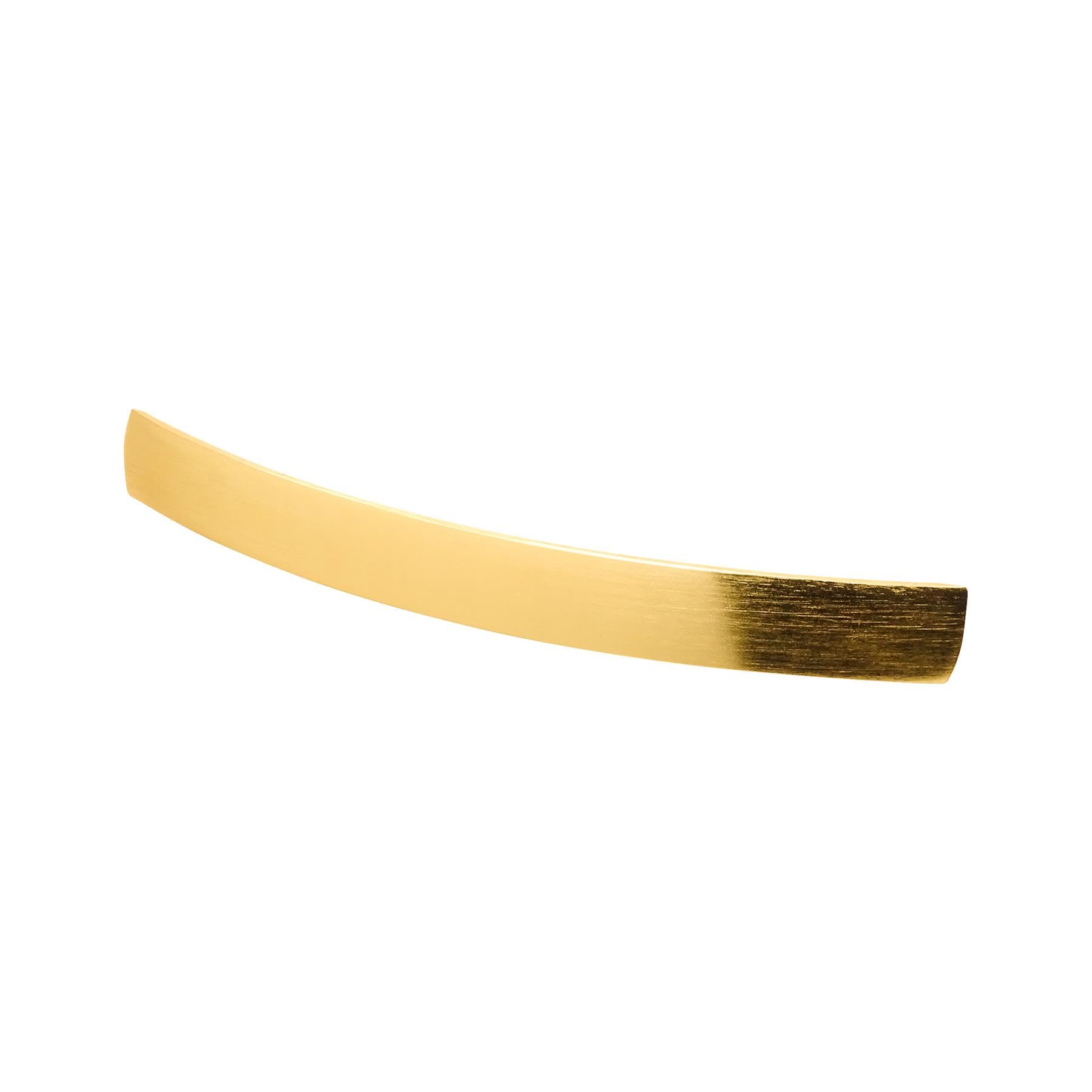 Decoranddecor Gold Loch Cupboard Handles – 224Mm Hole Centre Bow Shape Pulls For Kitchen Cabinets And Drawers, Modern Curved Design Ideal For Cupboards, Wardrobes And Storage Furniture