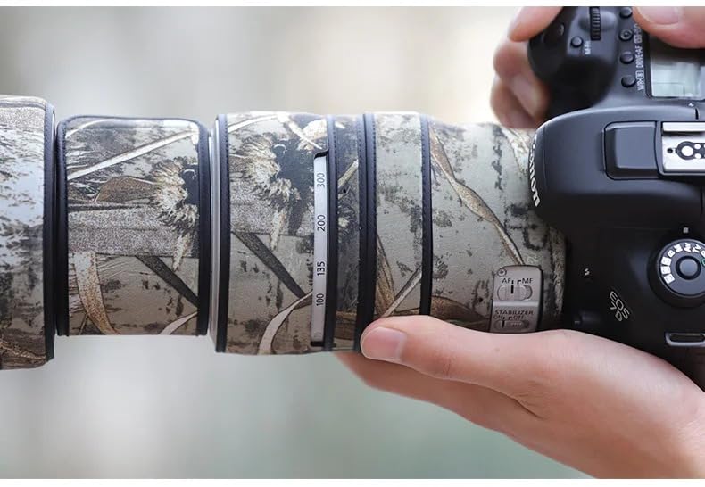 CHASING BIRDS Manteau De Protection Imperméable Pour Objectif Nikon AF-S 400 Mm F2.8 G ED VR - Camouflage Roseau, Avec TC 1,7X (TC-17E II