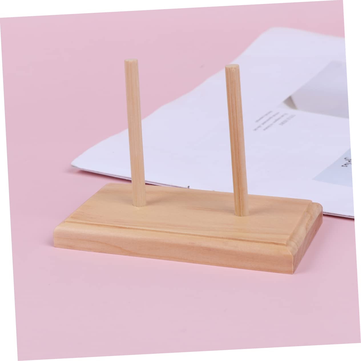 OSALADI 1Pc Wooden Embroidery Spool Rack Sturdy Thread Holder for Silk Beaded Lines Essential Tool for Sewing Crafting for Beginners Experienced Users