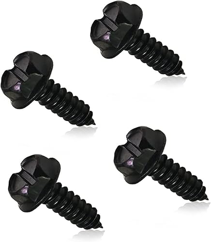 Juego de 4 tornillos para matrícula, sujetadores de pernos de acero inoxidable 304, tornillo de cabeza hexagonal, universal para placas delanteras y