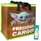 Baby Yoda Bag Tote - Disney Star Wars Tote Bag Bundle Includes Tote Bag and Bookmark | Baby Yoda Merchandise