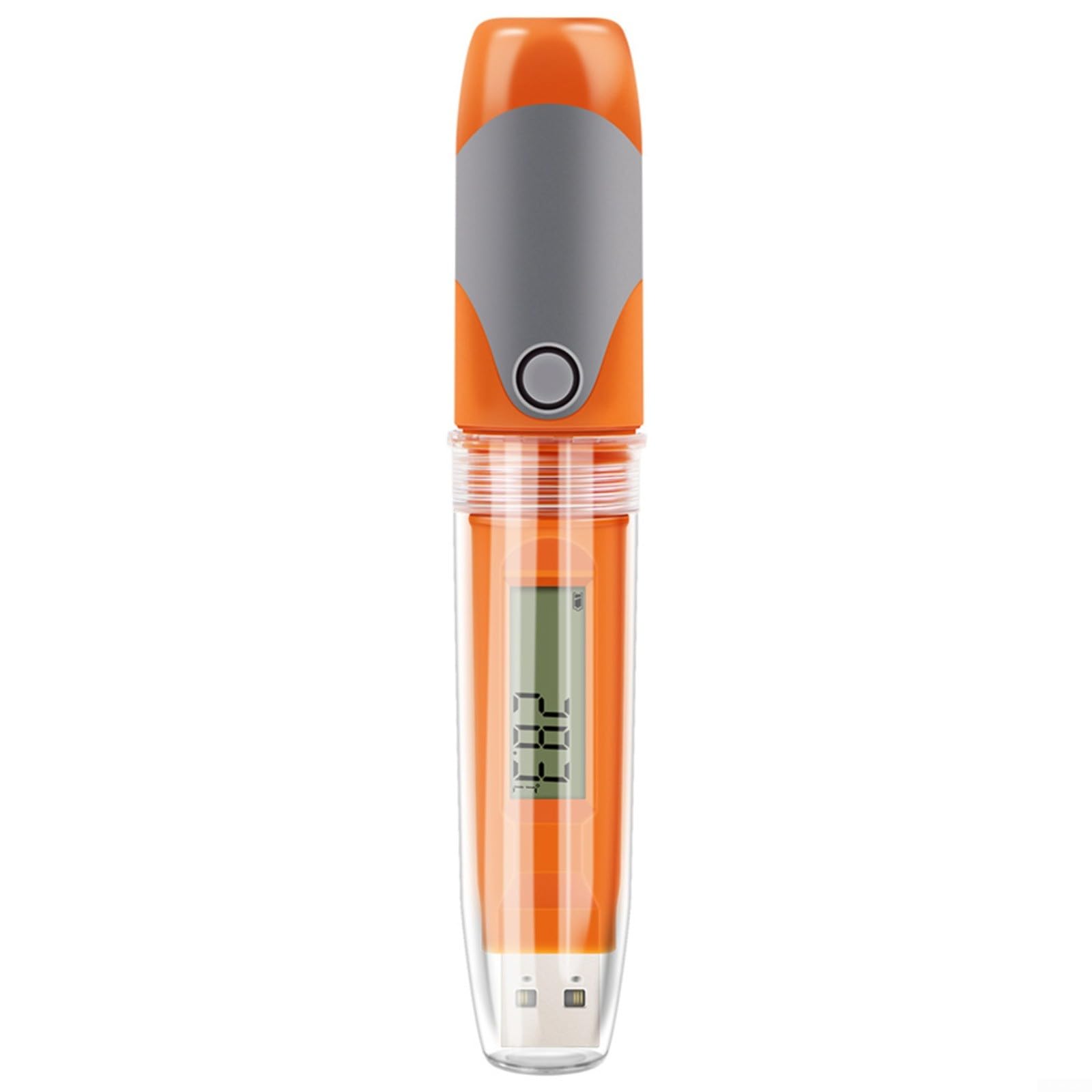 Registrador de datos USB de temperatura y humedad con pantalla LCD, forma de bolígrafo impermeable IP67 para cadena de frío, farmacéutica, monitoreo de laboratorio, -30 a 70 °C