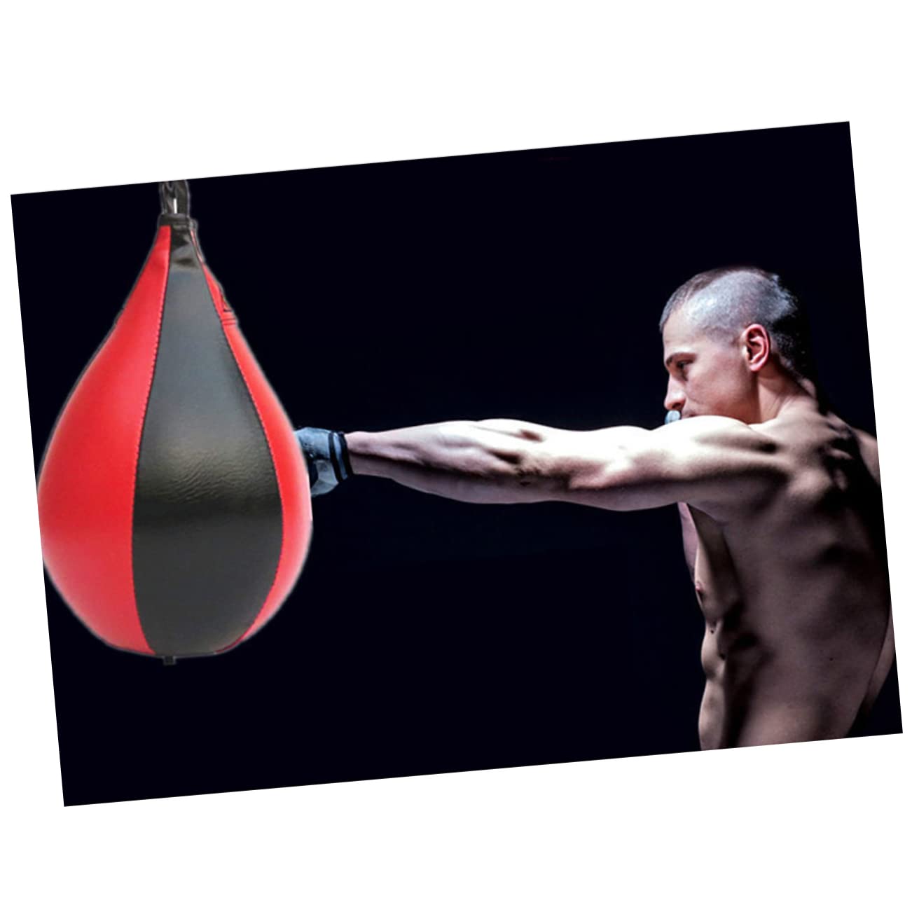 TOYANDONA Ballon de Boxe Vitesse Poire en Cuir PU Cranté Ballon D’entraînement de Frappe Précis Balle de Boxe pour Agilité sans Accessoires Usage Sportif