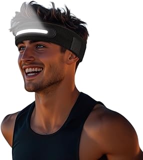 Illuminating LED Sports Headband: 3 Modes, 2-in-1 Design for Night Activities