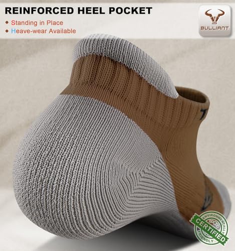 Image of BULLIANT Socks For Women 6Pairs-Womens Athletic Ankle Socks No Show Cushioned for Walking Running-Compression Arch Support