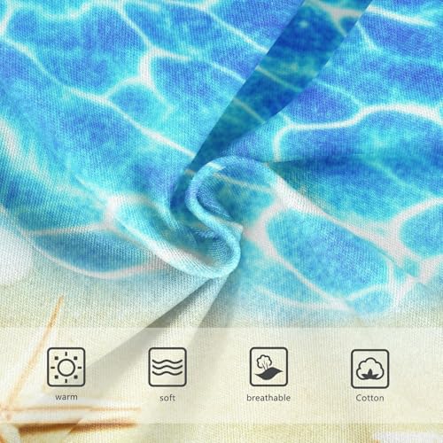 Aesthetic Toddler Underwear Custom 2t Cotton Girl Panties Cute Starfish Shells Blue Beach Kids Undies Briefs3