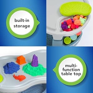 Simplay3 Kids' Sensory Table with Active Seating and Art Storage, Toddler Activity Table and Chairs Set for Ages 1-1/2 to 6, Multicolor Simplay3 Kids Sensory Table with Active Seating and Art Storage Toddler Activity Table and Chairs Set for Ages 1 12 to 6 Multicolor