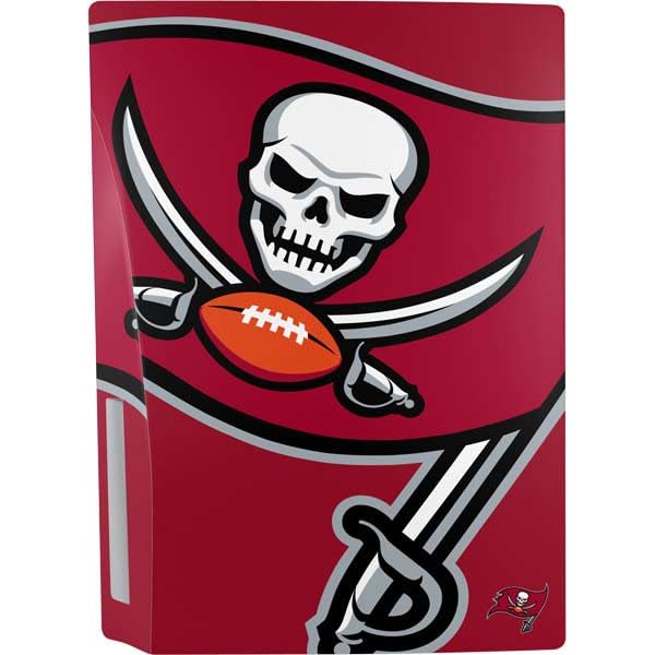 Skinit Decal Gaming Skin Compatible with PS5 Bundle - Officially Licensed NFL Tampa Bay Buccaneers Large Logo Design