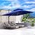 ORYNTREX 10' X 13' Outdoor Patio Umbrella Large Rectangle Cantilever Umbrella Heavy Duty 360°Rotation Offset Umbrella for Garden Deck Pool Patio,Navy Blue