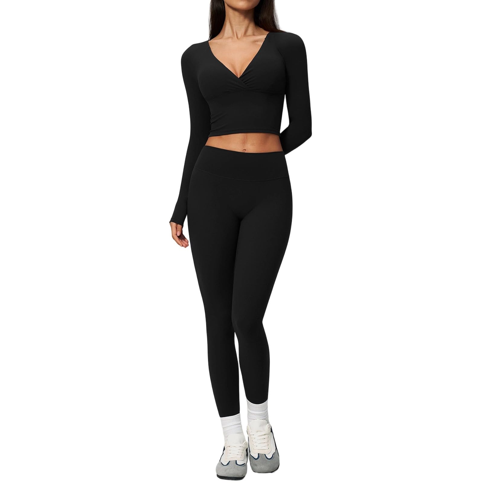 Abbigliamento Sportivo cremoso per Una vestibilità Snellente, Yoga all'aperto, Corsa, Traspirante, vestibilità Aderente, Yoga