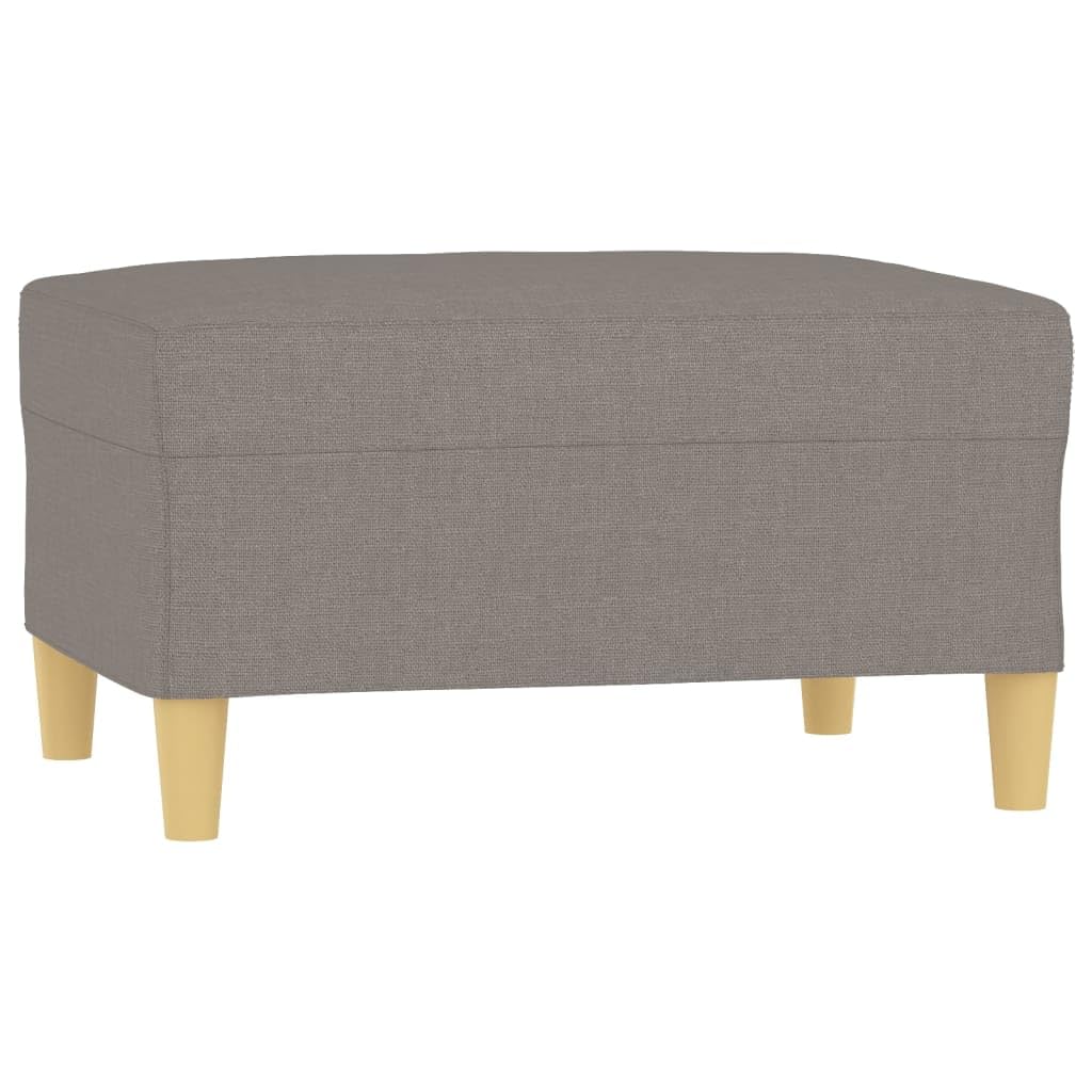 Fußhocker Taupe, 70x55x41 cm, atmungsaktiver Stoff, robuster Hocker für Wohnzimmer, Schlafzimmer, Bequeme Fußablage, zusätzliche Sitzgelegenheit