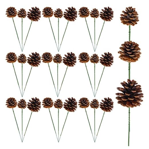 29+ Charming Farmhouse Christmas Tree Ideas to Inspire Your Holiday Decor 6 30 Pieces Christmas Natural Pine Cones Rustic Natural Pine Cone for Craft 3 Sizes Pinecones with Wired Pick Pinecones Ornaments for Christmas Tree Decoration Thanksgiving Fall Home Decor