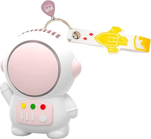 Miniatura 1 de HiLeyJey Mini ventilador de astronauta creativo 2022, ventiladores portátiles de mano, ventilador recargable USB silencioso duradero con llavero de
