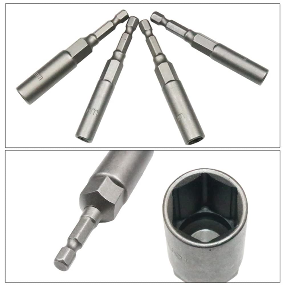 Juego de 15 brocas para destornillador eléctrico, de acero al cromo vanadio, de 5,5 a 19 mm, con llave hexagonal, soporte para brocas de tornillo para taladro eléctrico con estuche de almacenamient