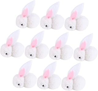 Amosfun 10 Pçs DIY Coelho De Pelúcia Coelhos De Pelúcia Brinquedos De Mesa Mini Estatuetas De Coelho De Pelúcia Boneca De Coelho De Páscoa Coelho De Pelúcia Pendurado Enfeite De Boneca De