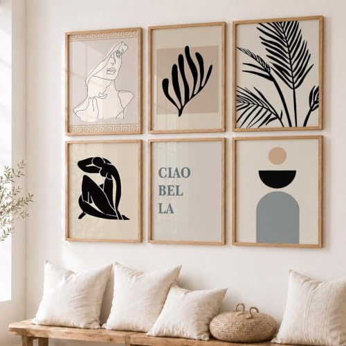 Image of kotart Premium Digital Paintings with Frame for Home Decoration - Painting for Living Room Bedroom Office Room Decor - Painting for Wall Decoration - Pack of 6 (Art 12, 13x17 inch)