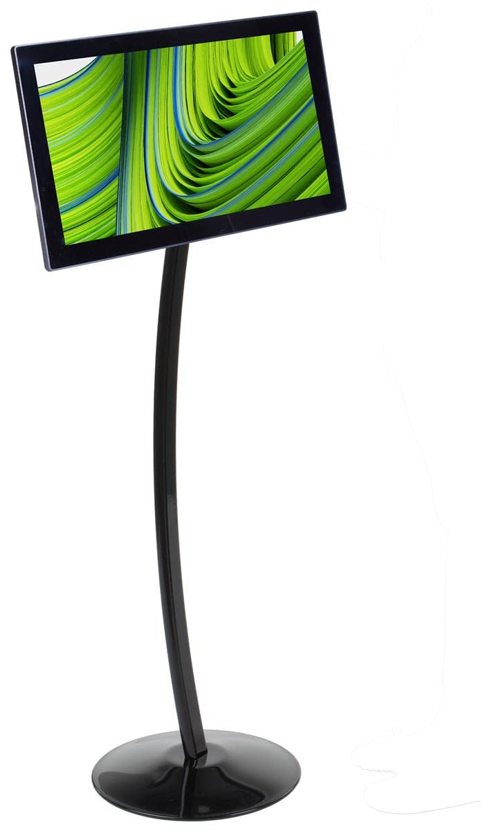 Amazon.com: Displays2go Digital Floor Sign Frame, Curved Design, Aluminum  Round Base – Glossy Black Finish (DPF215CMBK) : Industrial & Scientific