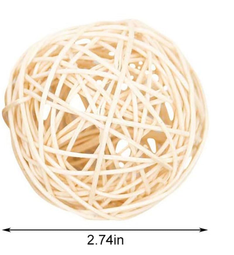 9 Stück Kaubälle Kleintiere - Naturgras Spielzeug Für Hamster & Kaninchen