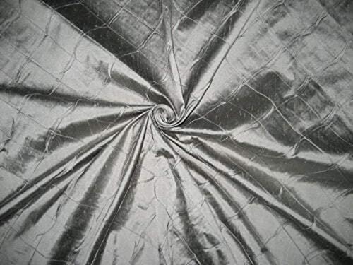 Tissu Dupioni en soie gris argenté de qualité premium luxe