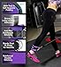 2PCS Ankle Straps for Cable Machines Women Men Gym Workout Ankle Strap for Cable Machine Adjustable Leg Straps Cuff Attachment Glute Workouts with Double D-Rings & Neoprene Padding, Purple