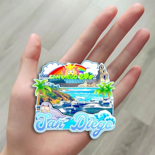 Imán de refrigerador San Diego California 3D artesanal miniatura 4