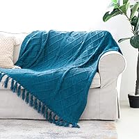 Snugtown Zopfstrick-Decke, 127 X 152 Cm – Weich, Gemütlich, Mit Fransen, Für Couch & Bett
