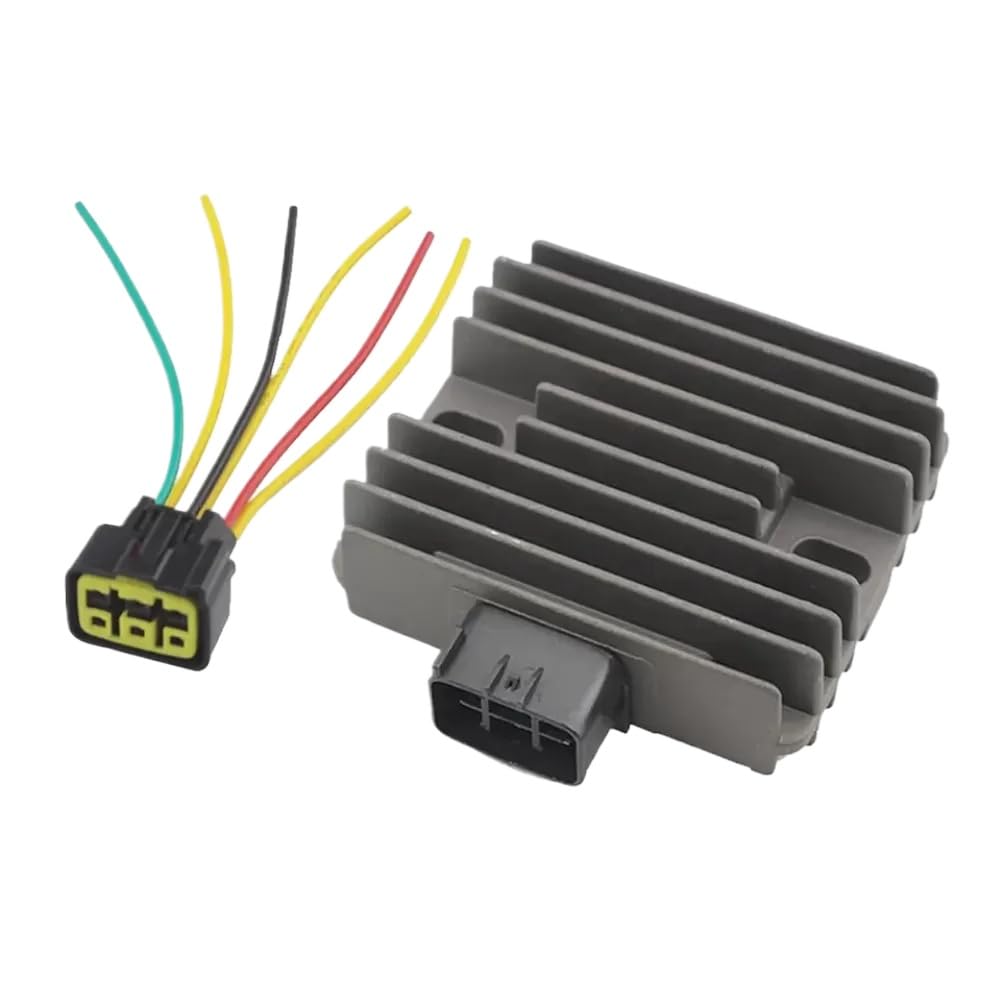 Motorcycle Regulator Rectifier 6F 6N Compatible With Yamaha R6 WR250R XVS125 XVS250 YP400 Majesty XT660Z And Kawasaki Z750 Z1000SX EX400(Regulator With Plug)