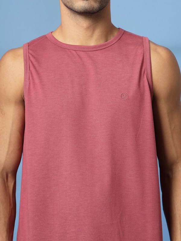 Image of CHKOKKO Tank Tops Sleeveless T-Shirt for Men Gym Wear Vest Solid Stylish Round Neck Running Sando for Sports Workout Fitness & Casual or Beach Wear