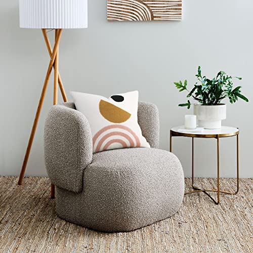 Pyonic Boho Throw Pillow Covers 18X18 Pink Pillow Covers Simple Cotton Textured Cushion Sham Geometric Decorative Modern Accent Pillow Case For Bed Couch 1 Pcs, Pink #TOP6