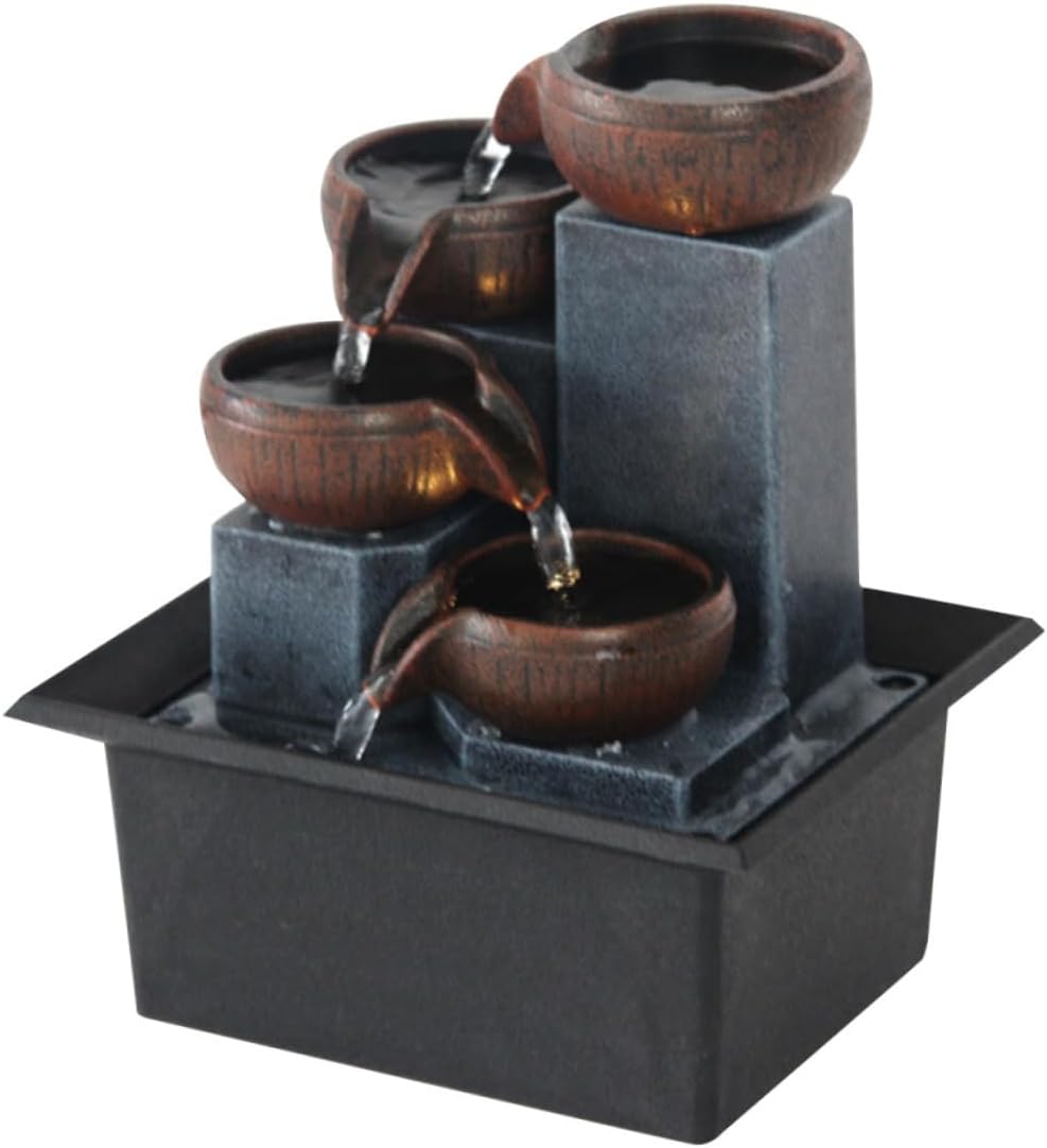 Cabilock Tabletop Water Fountain Elegant Office Ornament for Living Room Peaceful Zen Decor Beautiful Craftsmanship Suitable for Home and Office Decoration Us Included