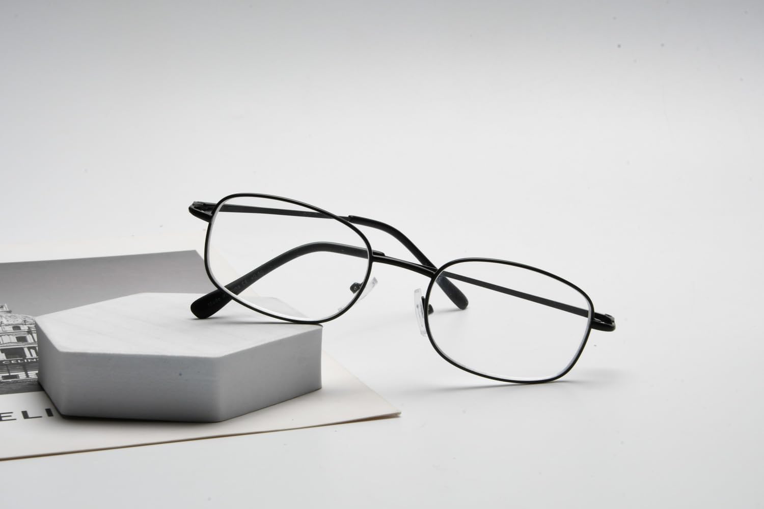 Eyekepper Metal Frame Spring Hinged Arms Reading Glasses 3 Pair Valupac Metal Readers Black