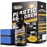 Toretark Plastic Restorer for Cars, Not a Dressing, Black Trim Restorer, Ceramic Crystal Coating Highly Concentrated, Lasting Up to 6 Months+ with UV Protection, Restore Automotive Exterior Protectant