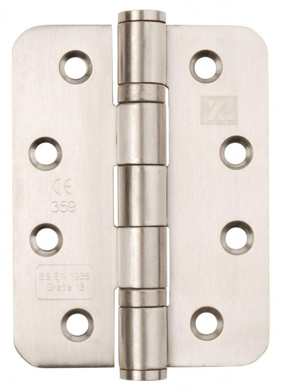 Excel XL835R SS 102mm x 76mm x 3mm Ball Bearing CE13 Hinges - Radius Per Pair