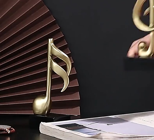 Escultura Musical de 3 Piezas Decorativa Moderna en Resina miniatura 7